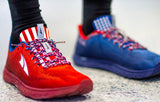 Caterpy no-tie elastic shoelaces fitted to running shoes